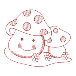 Redwork Mushroom(Lg) machine embroidery designs