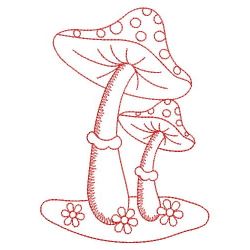 Redwork Mushroom 02(Sm) machine embroidery designs