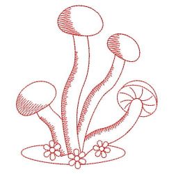 Redwork Mushroom 03(Lg) machine embroidery designs