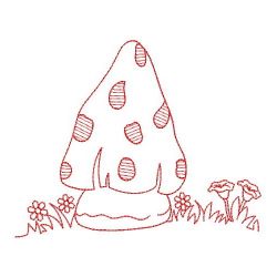 Redwork Mushroom 05(Sm) machine embroidery designs