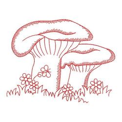 Redwork Mushroom 08(Sm) machine embroidery designs