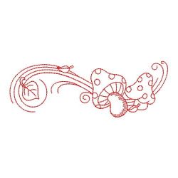 Redwork Mushroom 09(Sm) machine embroidery designs