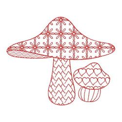 Redwork Mushroom 10(Lg) machine embroidery designs