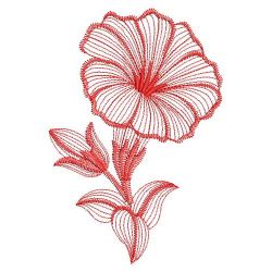 Redwork Morning Glory(Lg) machine embroidery designs