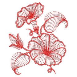 Redwork Morning Glory 03(Md) machine embroidery designs