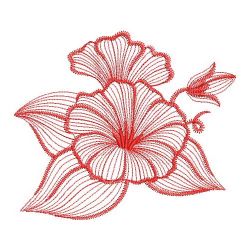 Redwork Morning Glory 04(Md) machine embroidery designs