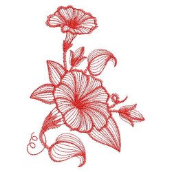 Redwork Morning Glory 08(Md) machine embroidery designs