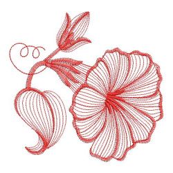 Redwork Morning Glory 09(Lg) machine embroidery designs