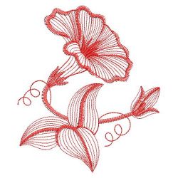 Redwork Morning Glory 10(Md) machine embroidery designs