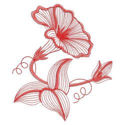 Redwork Morning Glory 10(Sm)