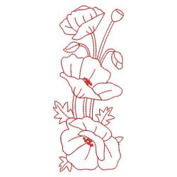 Redwork Poppy Beauty 03(Md) machine embroidery designs