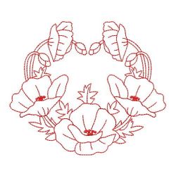Redwork Poppy Beauty 04(Sm)