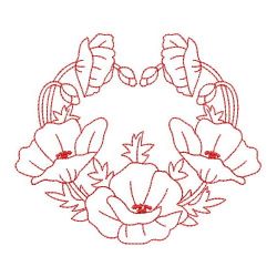 Redwork Poppy Beauty 04(Sm) machine embroidery designs