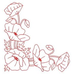 Redwork Poppy Beauty 05(Lg) machine embroidery designs