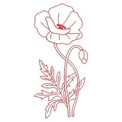 Redwork Poppy Beauty 06(Lg)