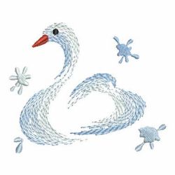 Fancy Swan Paintings 02(Lg) machine embroidery designs