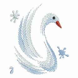Fancy Swan Paintings 03(Lg) machine embroidery designs