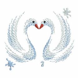 Fancy Swan Paintings 06(Md) machine embroidery designs