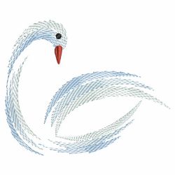 Fancy Swan Paintings 10(Lg) machine embroidery designs