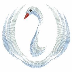 Fancy Swan Paintings 11(Lg) machine embroidery designs