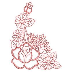 Redwork Floral 01(Lg) machine embroidery designs