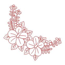 Redwork Floral 02(Lg) machine embroidery designs