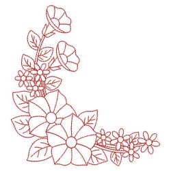 Redwork Floral 03(Lg) machine embroidery designs