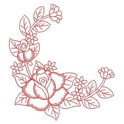 Redwork Floral 04(Lg) machine embroidery designs