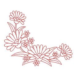Redwork Floral 05(Lg) machine embroidery designs