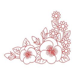 Redwork Floral 06(Lg) machine embroidery designs