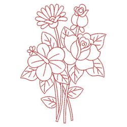 Redwork Floral 08(Sm) machine embroidery designs