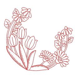 Redwork Floral 09(Lg) machine embroidery designs