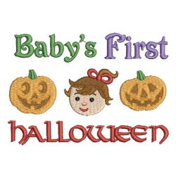 Baby First Halloween 05 machine embroidery designs