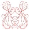Redwork Art Nouveau Blooms(Lg)