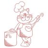 Redwork Animal Chef 02(Sm)