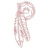 Redwork Indian Feathers(Lg)