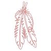 Redwork Indian Feathers 09(Lg)