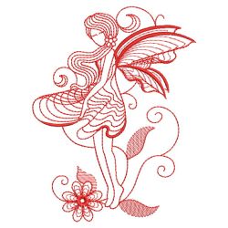 Redwork Season Fairy 01(Sm) machine embroidery designs