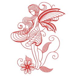 Redwork Season Fairy 01(Md) machine embroidery designs