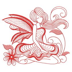 Redwork Season Fairy 02(Md) machine embroidery designs