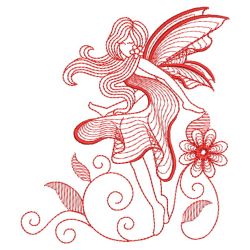 Redwork Season Fairy 03(Sm) machine embroidery designs