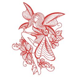 Redwork Season Fairy 04(Md) machine embroidery designs