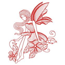 Redwork Season Fairy 05(Sm) machine embroidery designs