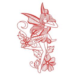 Redwork Season Fairy 06(Md) machine embroidery designs