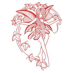 Redwork Season Fairy 07(Md) machine embroidery designs