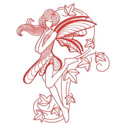 Redwork Season Fairy 08(Sm) machine embroidery designs