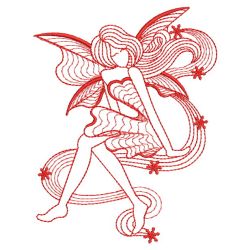 Redwork Season Fairy 10(Lg) machine embroidery designs