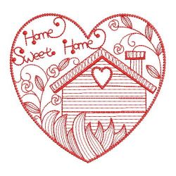 Redwork Home Sweet Home 02(Md) machine embroidery designs