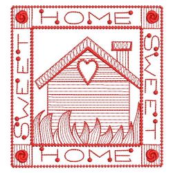 Redwork Home Sweet Home 05(Lg)