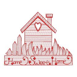 Redwork Home Sweet Home 06(Md) machine embroidery designs